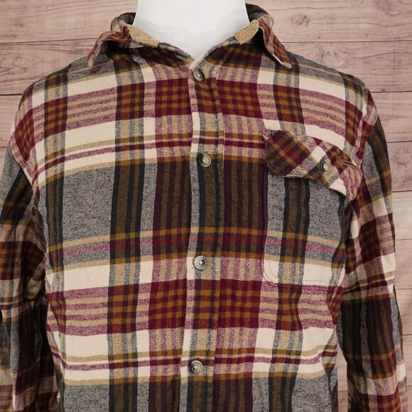 Legendary Whitetails Shirt Mens Large Plaid Flannel Button Front Long Sleeve - Picture 1 of 10
